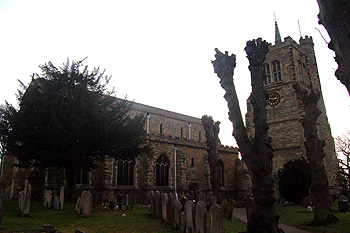 The church from the north-east February 2012